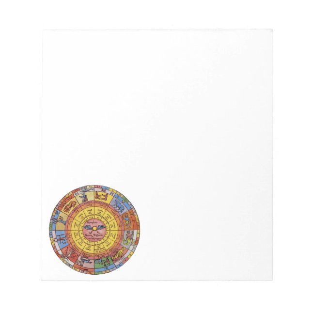 Vintage Astrologi, kelestiellt zodiakhjul Anteckningsblock (Framsida)