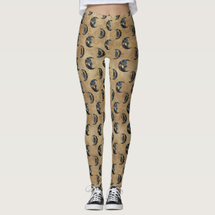 Vintage Astrologi Månstjärnmönster Leggings