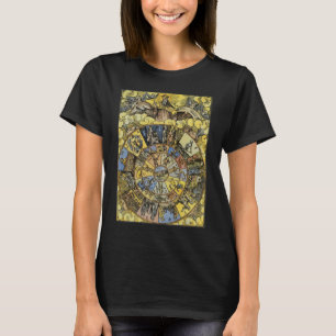 Vintage astrologi, renässansens zodiakhjul, 1555 tee shirt