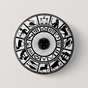 Vintage Astrology Zodiac Wheel Knapp