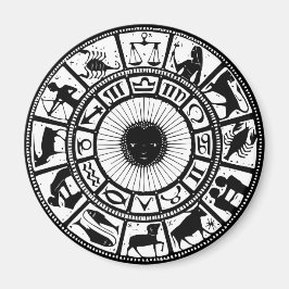 Vintage Astrology Zodiac Wheel Magnet