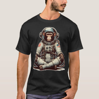 Vintage Astronaut- apa i rymden för astronaut Mo T Shirt