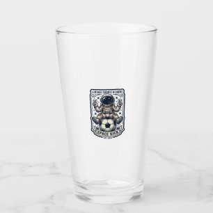 Vintage Astronaut Fotboll Fredstecken Tröja Design Glaskopp