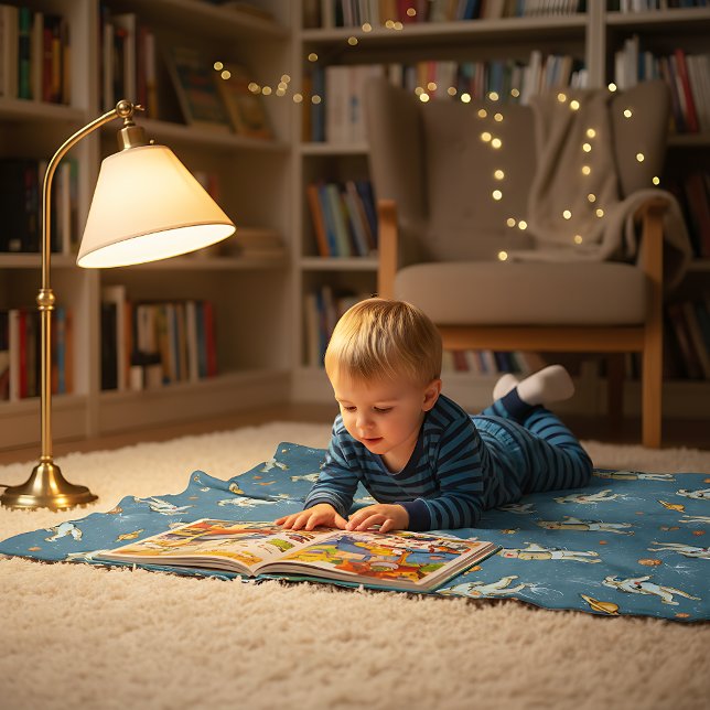 Vintage Astronauts Fleecefilt (Skapare uppladdad)