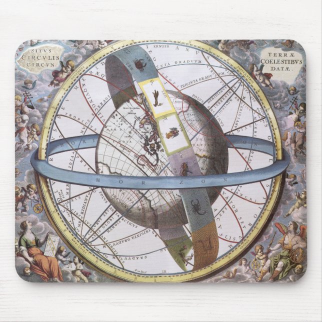 Vintage Astronomi, Celestial av Andreas Cellarius Musmatta (Framsidan)