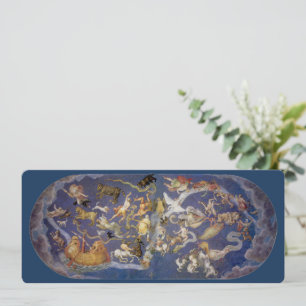 Vintage Astronomi Celestial Constellations Fresco