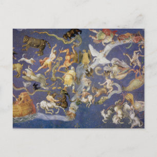 Vintage Astronomi Celestial Constellations Fresco Vykort