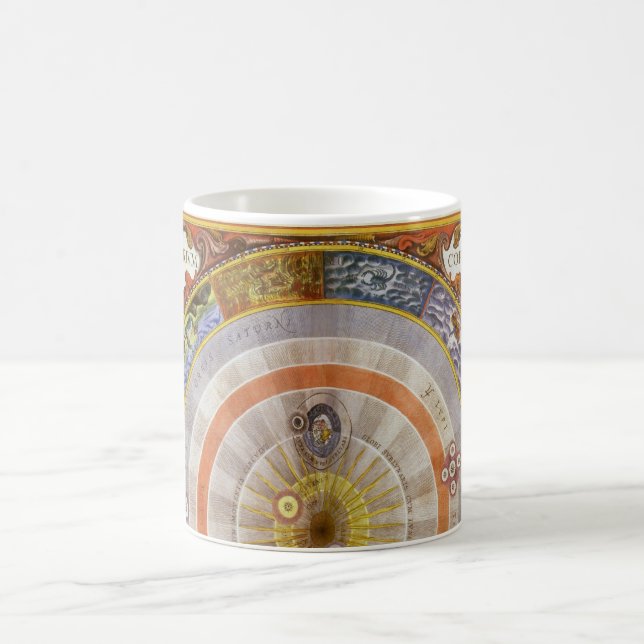 Vintage Astronomi Celestial Copernican Planisphere Kaffemugg (Center)