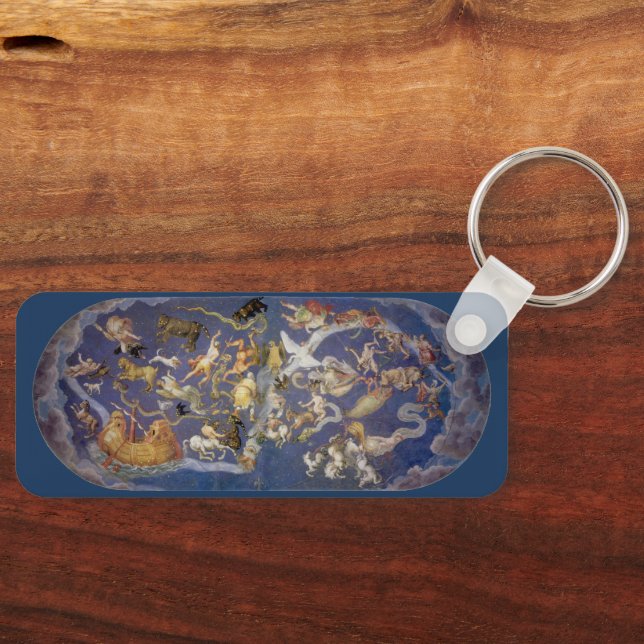 Vintage Astronomi Celestial Fresk, Konstellationer Nyckelring (Framsida)