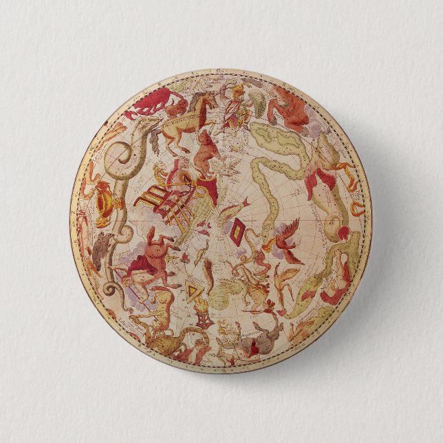 Vintage Astronomi, Celestial Karta av Carel Allard Knapp (Framsida)