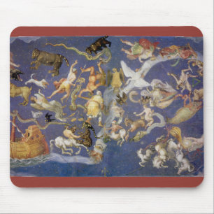 Vintage Astronomi Celestiala Stjärnbilder Fresco Musmatta