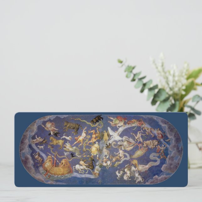 Vintage Astronomi Celestiala Stjärnbilder Fresk (Stående Fram)