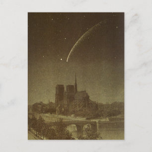 Vintage Astronomi, Donati Comet över Paris 1858 Vykort