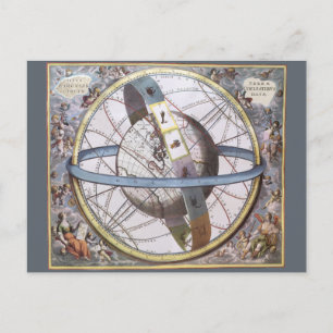 Vintage Astronomi, kelestial planisphere Zodiac Vykort