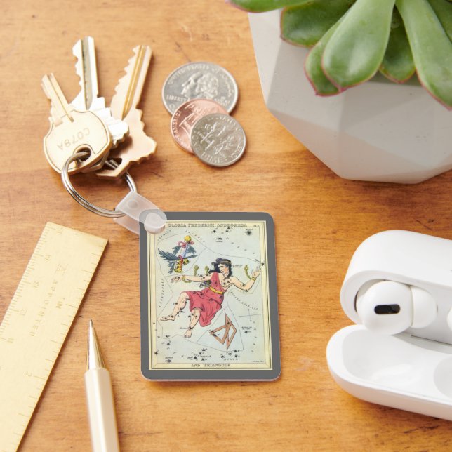 Vintage astronomi, Stjärnkonstellationer, Andromed Nyckelring (Skrivbord)