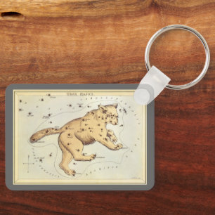 Vintage Astronomi, Ursa Major Constellation, Bear Nyckelring