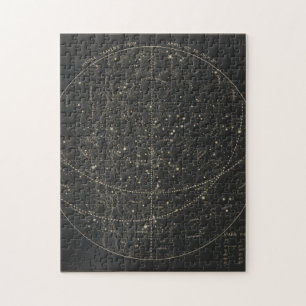 Vintage Astronomiskt och kelestialt Karta (1850) Pussel