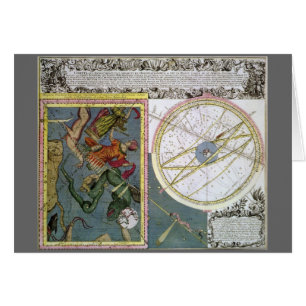 Vintage Astronomy Celestial by Matthaeus Seutter Hälsningskort
