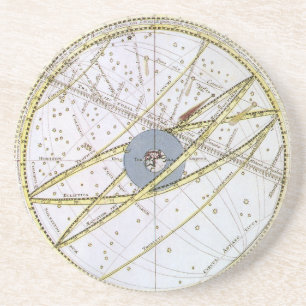 Vintage Astronomy Celestial by Matthaeus Seutter Underlägg Sandsten