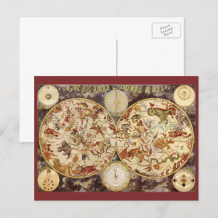 Vintage Astronomy Constellations, Frederik de Wit Vykort