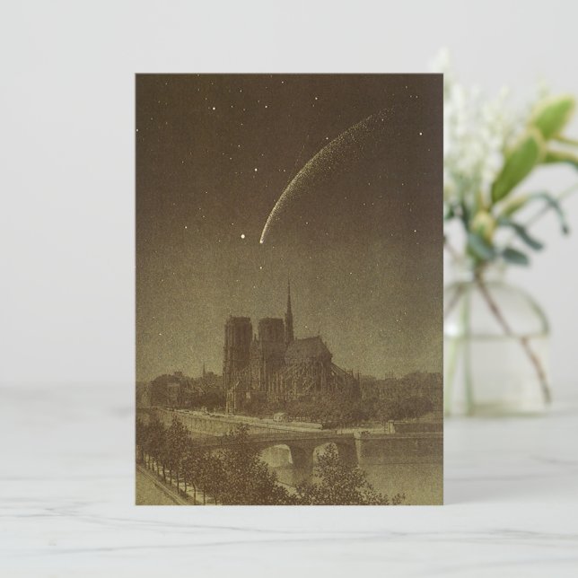 Vintage Astronomy, Donatihimlen över Paris år 1858 Inbjudningar (Stående Fram)