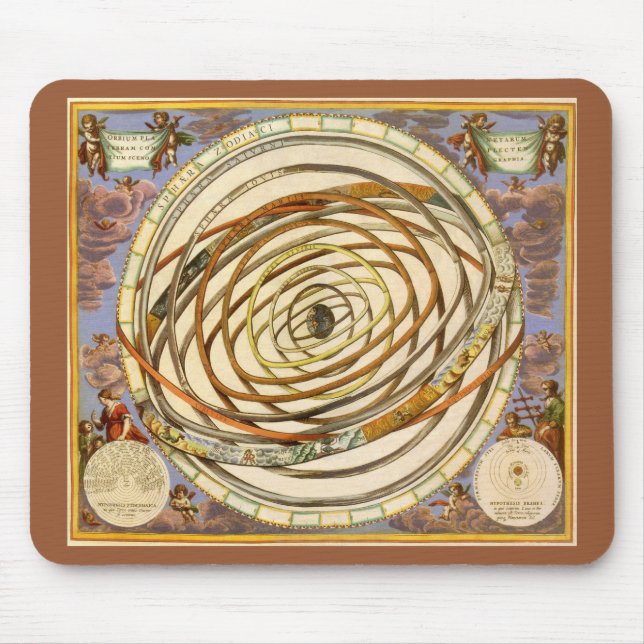 Vintage Astronomy Orbit Planets, Andreas Cellarius Musmatta (Framsidan)