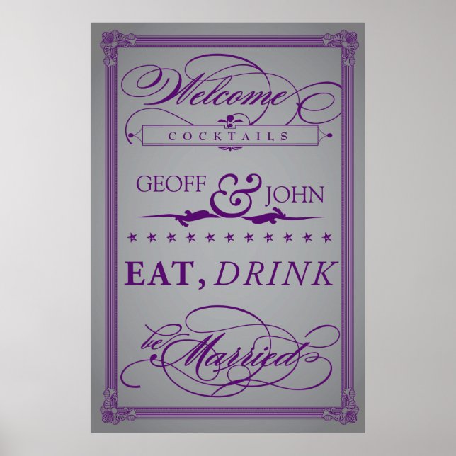 Vintage "Ät, Drick, var gift" Poster (Framsidan)