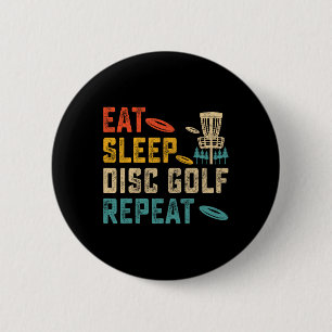 Vintage Ät Sov Disc Golf Upprepa Spelare Golfare G Knapp