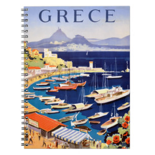 Vintage Aten Grekland Travel Anteckningsbok