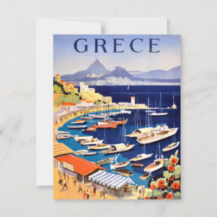 Vintage Aten Grekland Travel Kort
