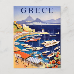 Vintage Aten Grekland Travel Vykort