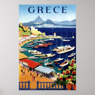 Vintage Aten - Greklands resebyrå Poster