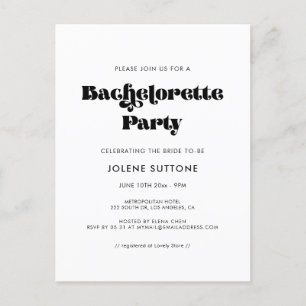 Vintage-återanrop Bachelorette Party-inbjudan Vykort