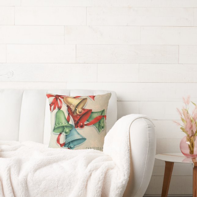 Vintage - återinsättning av klockor-hjulludde kudde (Soffa)