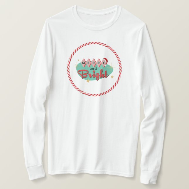 Vintage/återköp - merry & Bright T Shirt (Design framsida)