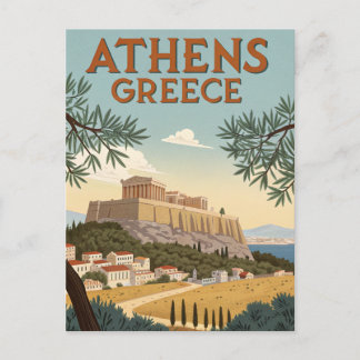 Vintage Athens Travel Vykort
