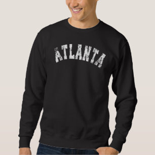 Vintage Atlanta Georgia Retro Distress Apparel Lång Ärmad Tröja