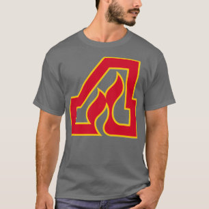 Vintage Atlanta Hockey Retro Flames Black T Shirt