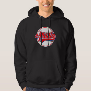 Vintage Atlanta Stadsscen Baseball För Män Kvinnor Hoodie