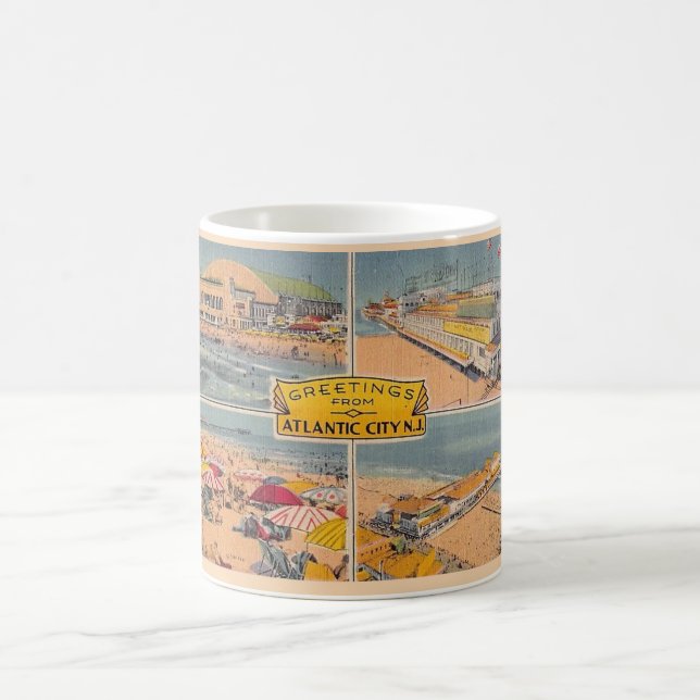 Vintage Atlantic City Illustrerad Mugg (Center)