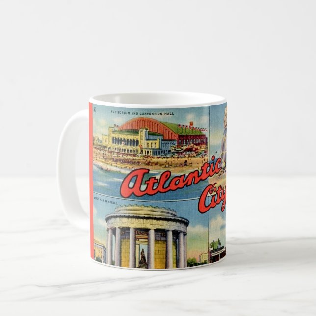 Vintage Atlantic City NJ Mugg (Framsida vänster)