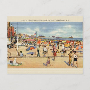 Vintage Atlantic City Ritz Carlton Post Card Vykort