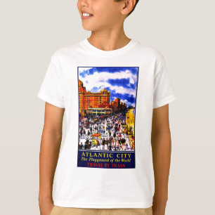 Vintage Atlantic City Tåg Travel T-shirt