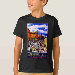 Vintage Atlantic City Tåg Travel T Shirt