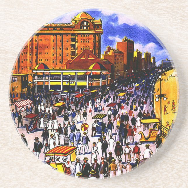 Vintage Atlantic City Tåg Travel Underlägg (Framsidan)