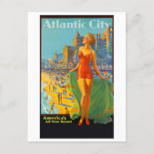 Vintage Atlantic City Travel Poster