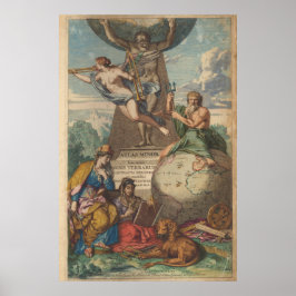 Vintage Atlas Illustration Poster