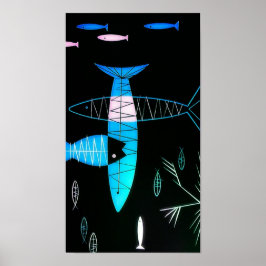 Vintage Atomfisk Poster
