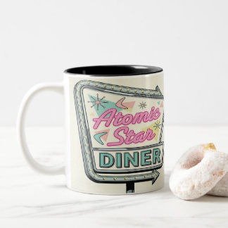 Vintage Atomic Diner vägside-skylt kaffemugg