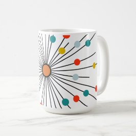 Vintage Atomic Dot Retro Kaffemugg